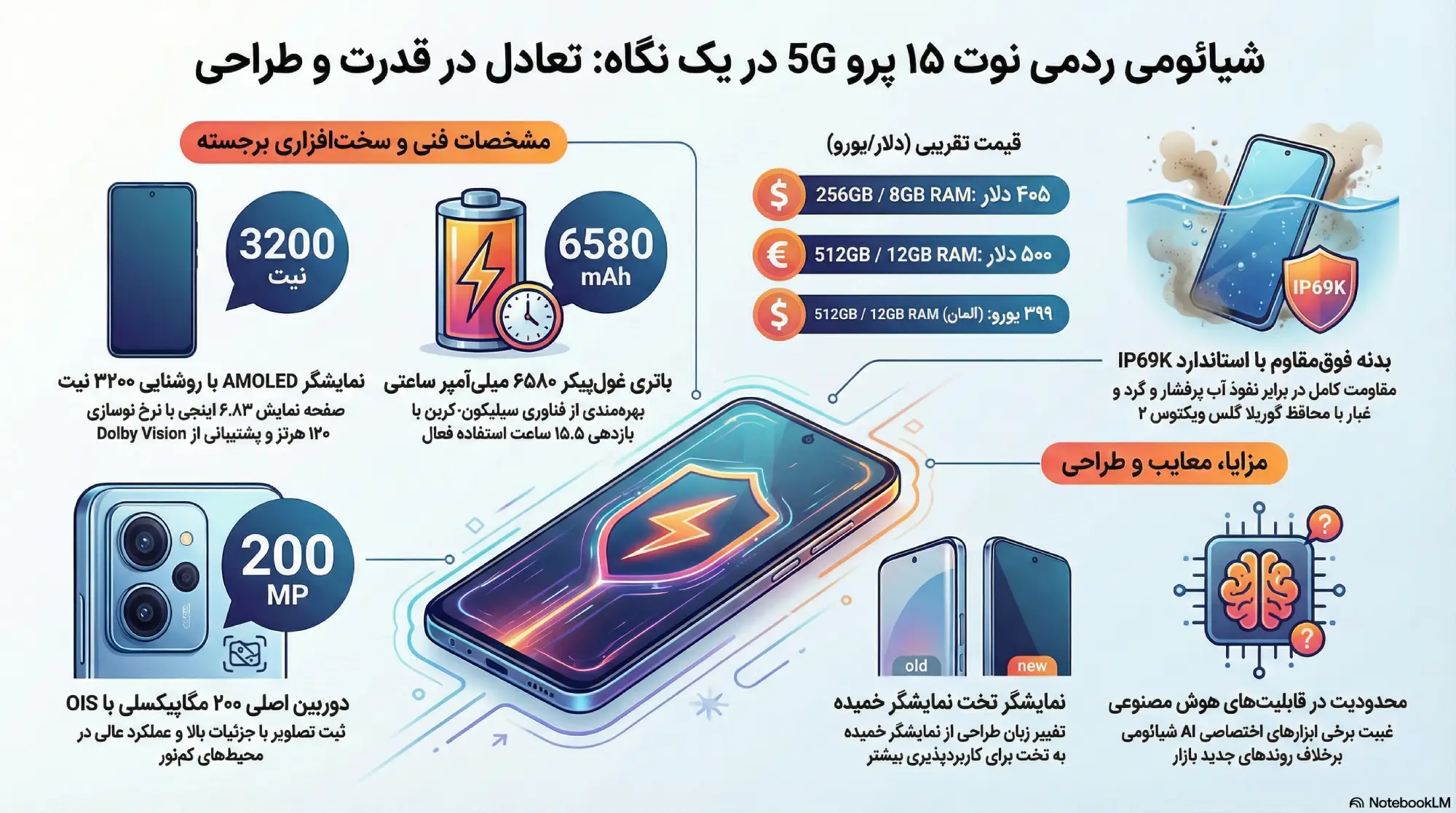 معرفی شیائومی ردمی نوت 15 پرو 5G