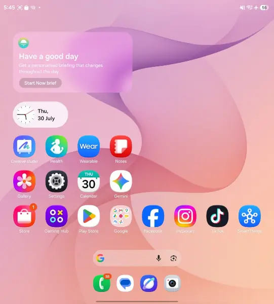 نرم افزار سامسونگ Z Fold8 ultra